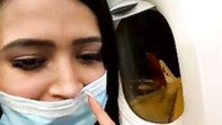 Sara_fun masterbating on airplane