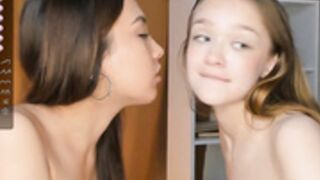 Hinesarline - Tender kissing and pussy close ups