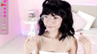 Little_Effy18 Black Wig Satin Hotpants