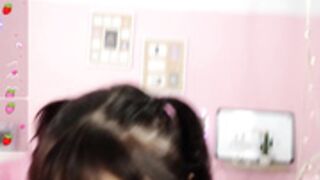 Little_Effy18 Red Gym Shorts Butt Plug Close up Gape