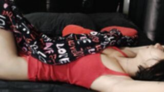 Asian girl friend armpits - sleeping