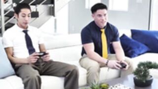 Asian - Caucasion teens Swap