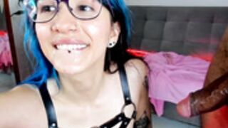 sky_dominika cum on face glasses