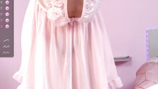 Little_Effy18 Pink Lingerie Finger Fuck