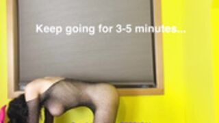 D@nu cow pose yoga hanging boob