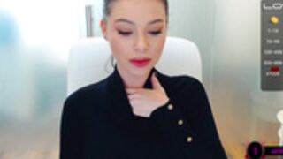 MiaAngel20 pours lotion and rubs tits