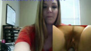 Amy Madison Desk Cumshow 1