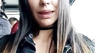 Lina__hot12 masturbating on a crowded bus
