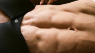 Showing Her Abs Muscles & Veins