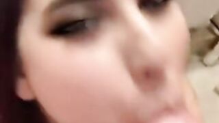 Layla Lovely covered beautiful face cum