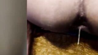 bibiji After Anal Cum Drop Cleanup