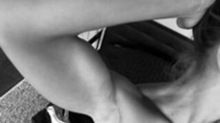 lilly showing off muscle