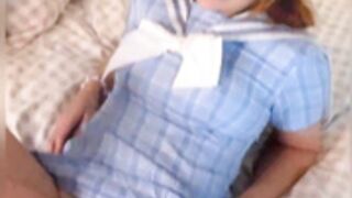 Petite Penny gets caught masturbating and creampied