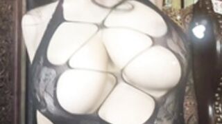 Anri Okita Sexy Black Lingerie