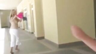 Girl runs off with another girl's clothes in public