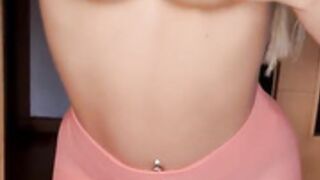 Kirablay Teen in high heels and leggings masturbation