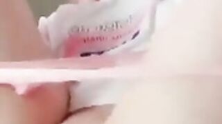 Zero two cosplayer masturbating