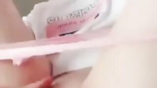 Zero two cosplayer masturbating