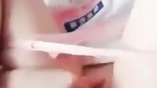 Zero two cosplayer masturbating