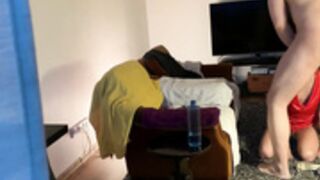 Saliva Bunny - sloppy blowjob and anal in red lingerie