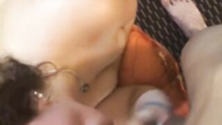 Cheating girlfriend swallows load