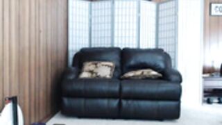 Sexy busty gal plays