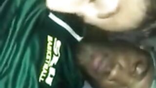 girl sucking off college guy in the car