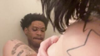 triplexceleste being intimate in the bathtub