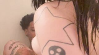 triplexceleste being intimate in the bathtub