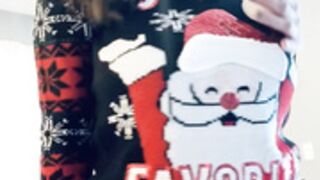 Amber Hahn - Santa Sweater Tease