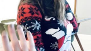 Amber Hahn - Santa Sweater Tease