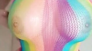 Lana Rhoades rainbow joi