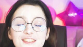 meganbarnett simulates FACIAL CUM drips on legs