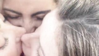 Francesca Farago threesome kiss