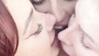 Francesca Farago threesome kiss