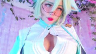 seraphine23 sucking dildo, sucrose cosplay part 1