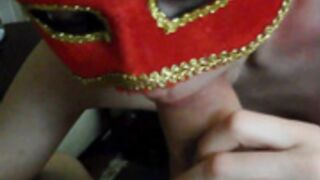 My 19yo Masked Girlfriend Blowjob