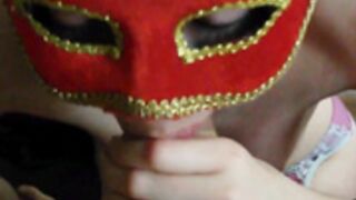 My 19yo Masked Girlfriend Blowjob