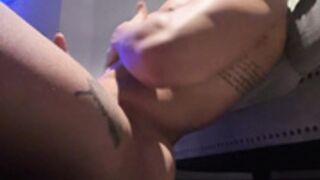 HOT HUNK TEASING AND JERKING OFF THEN SHOOT ON HIS BODY
