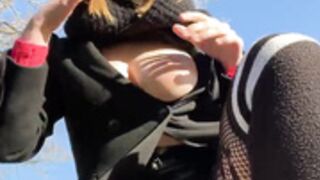 PetiteAbbyX outdoor squirt1
