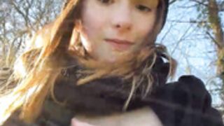 PetiteAbbyX outdoor squirt1