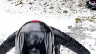 Sierra Lisabeth - Helmet girl with big tits on the snow