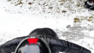 Sierra Lisabeth - Helmet girl with big tits on the snow