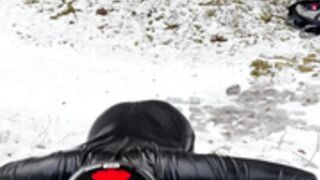 Sierra Lisabeth - Helmet girl with big tits on the snow