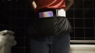 Waitress Makes Herself Cum In Restaurant Bathroom