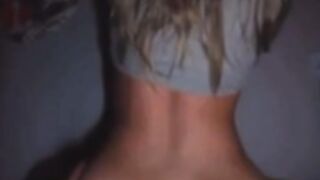 Blonde girl goes crazy