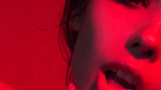 Mila Azul in red