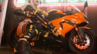 Jessica Nigri - Cyberpunk Cosplay Bikini Strip