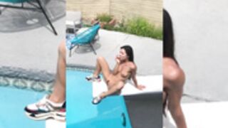 Milana Ricci - Squirting in the Neighbor's Pool