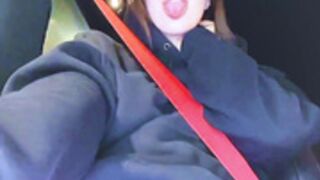 Misssskiss chauffeured in her G-Wagon around Spb